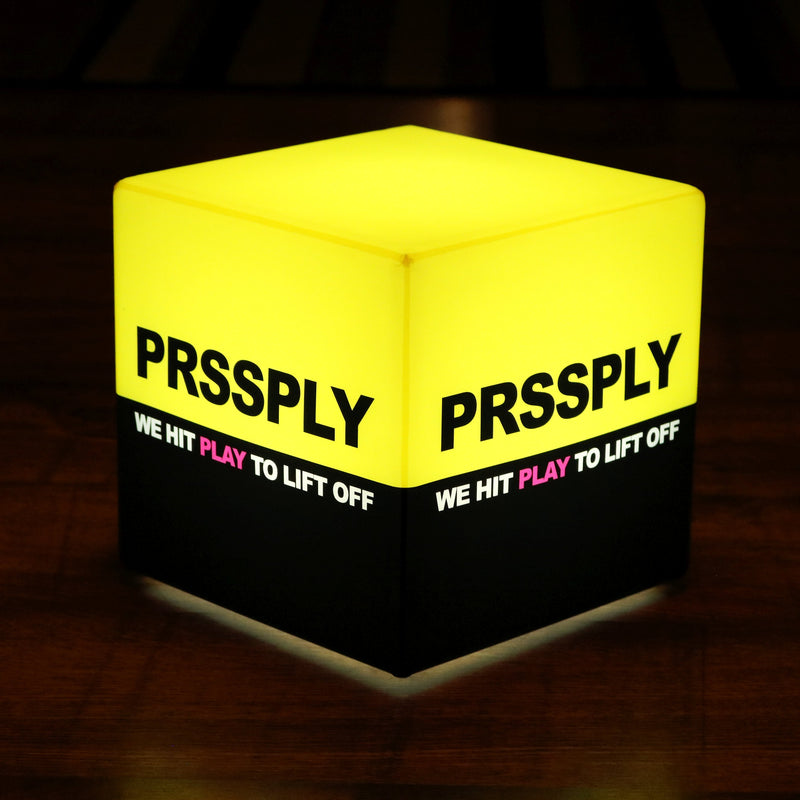 Custom Light Box with Logo, Light Up LED Cube Square Block, Branded Table Centerpiece for Corporate Event, Expo Signage, Conference