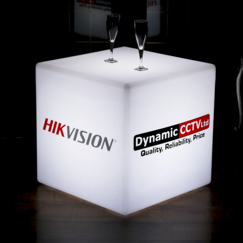 Custom Light Box with Logo, Light Up LED Cube Square Block, Branded Table Centerpiece for Corporate Event, Expo Signage, Conference