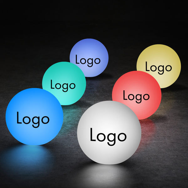Branded Round LED Logo Lightbox, Customized Sphere Globe Floor Lamp, Illuminated Freestanding Lighted Display Signage for Corporate Event