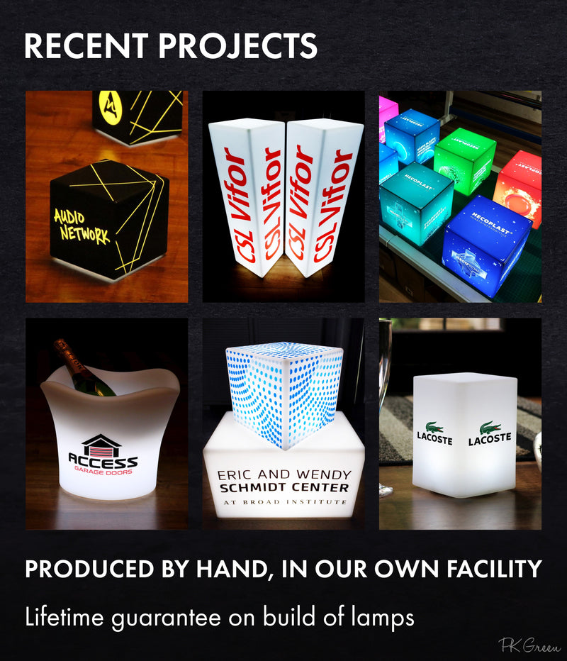 Sustainable Decorations for Events, Business Light Box Signs, Marketing Ideas for Corporate Events, Countertop Display, Large Lighted Ice Bucket