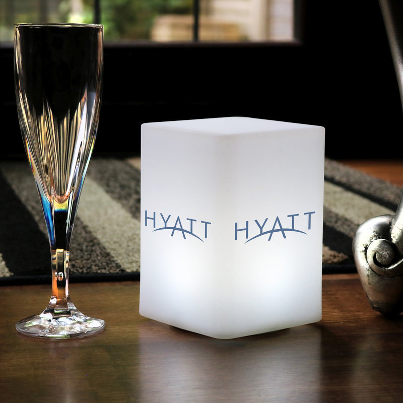 Custom Branded LED Table Centre Lightbox, Personalised Illuminated Display Lamp with Logo