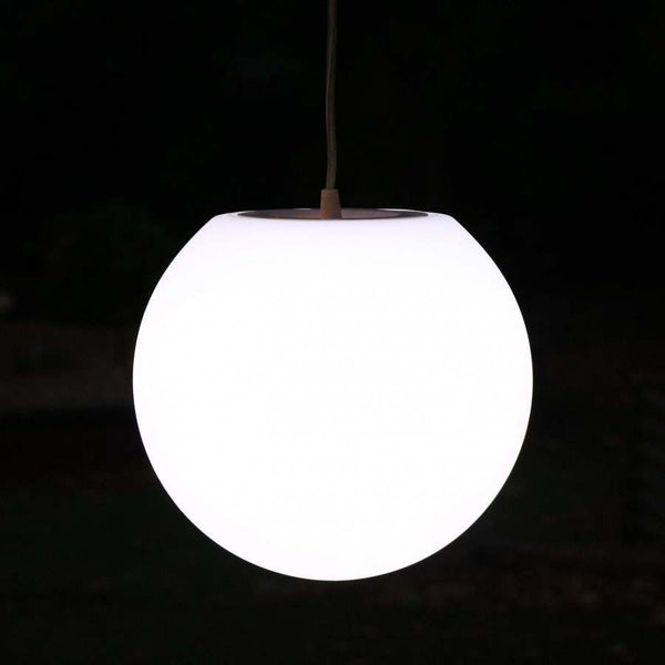 Pendant Lamp, 20cm White Sphere Ceiling Light, LED Bulb Installed