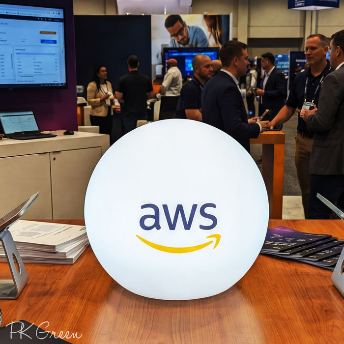 Illuminated LED Ball Advertising Lightbox, Personalized Branded Table Lamp with Logo