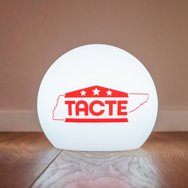 Personalized Branded LED Floor Standing Lamp, Backlit Free Standing Sign Light Box, Sphere