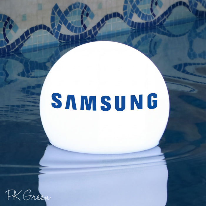 Personalized LED Floating Pool Light, Outdoor Display Light Box, Branded Circular Logo Lamp