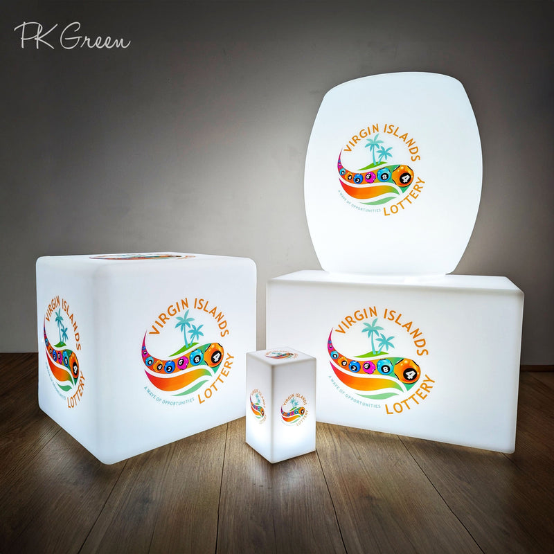 Custom Branded Backlit LED Light Box Bench, Cordless Advertising Displ ...