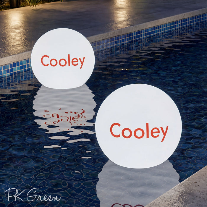 Large Personalized Floating LED Pool Light, Branded Lamp for Outdoor Events, Ponds, Weddings