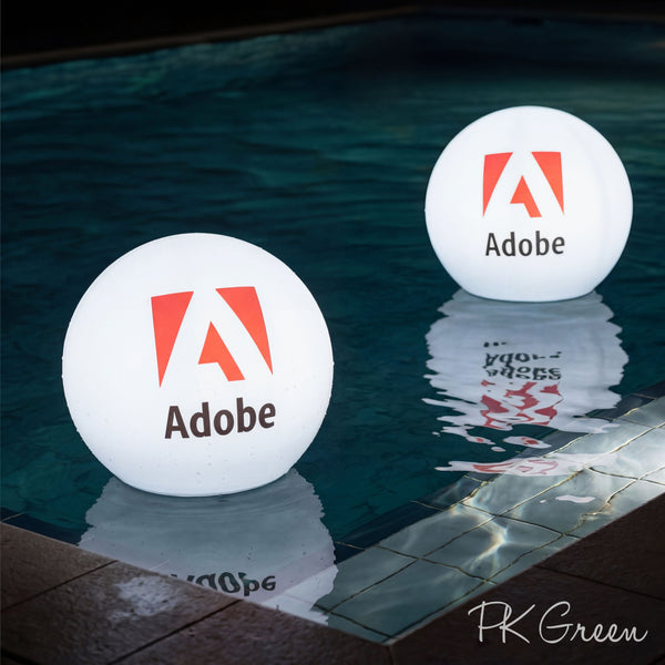 Bespoke Branded Floating Sphere Lamp, Personalized LED Pond Pool Event Lighting Lightbox
