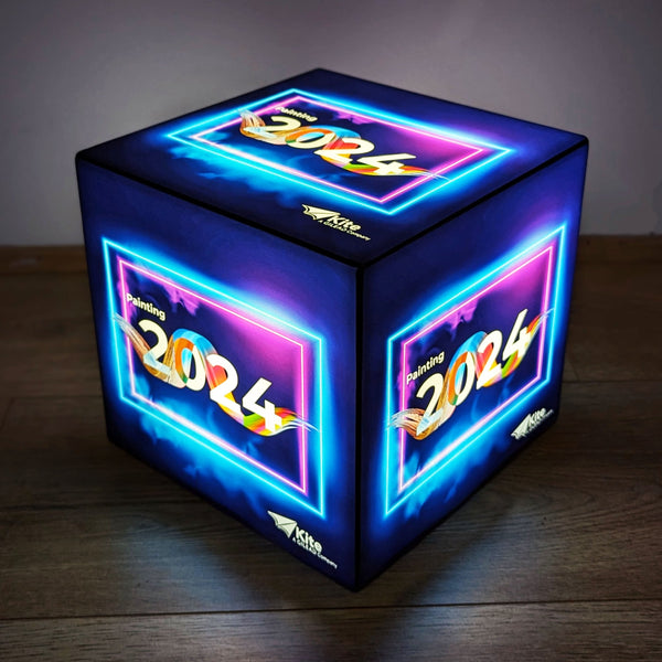 Custom Logo Light LED Cube Block, Branded Advertising Lightbox for Corporate Event, Illuminated Expo Booth Sign