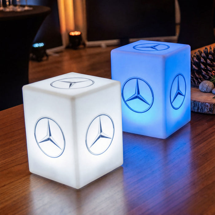 Custom Branded LED Table Center Lightbox, Personalized Illuminated Display Lamp with Logo