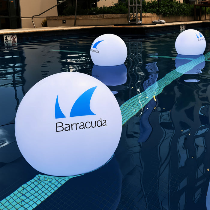 Large Personalized Floating LED Pool Light, Branded Lamp for Outdoor Events, Ponds, Weddings