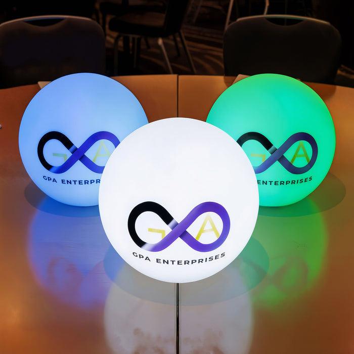 Branded Round LED Logo Lightbox, Customized Sphere Globe Floor