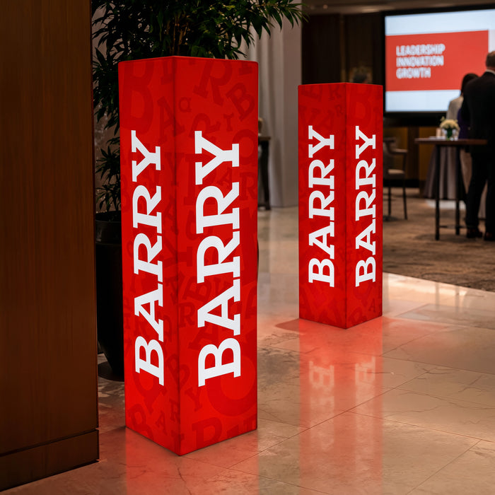 Expo Exhibition Logo Light Box Sign, Tall Illuminated Custom