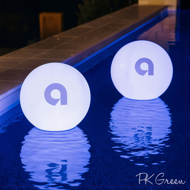 Custom Floating Pool Light with Logo, Branded Lighted Pool Float for C ...