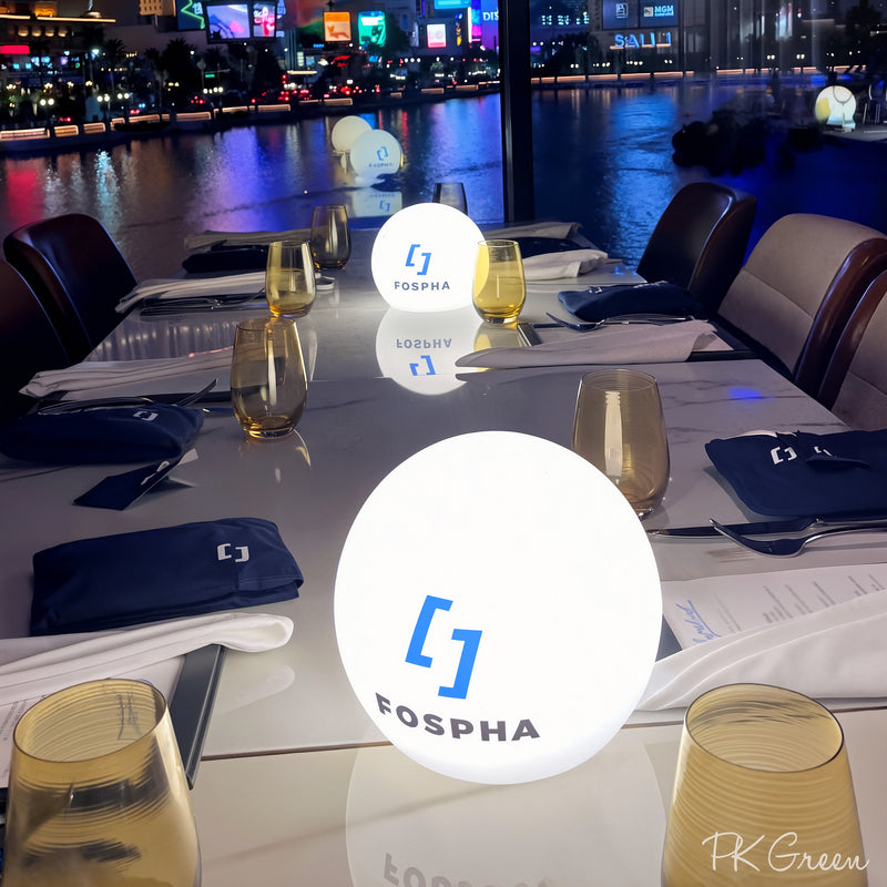 Customized LED Table Lamp, Round Logo Light Box, Free Standing Illumin ...