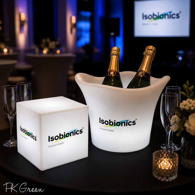 Personalized LED Ice Bucket, Custom Branded Illuminated Lightbox