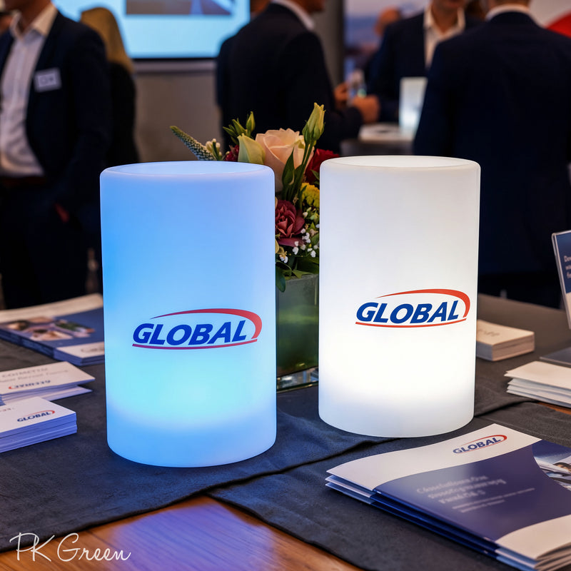 Custom Light Box, Branded Logo Corporate Centerpiece for