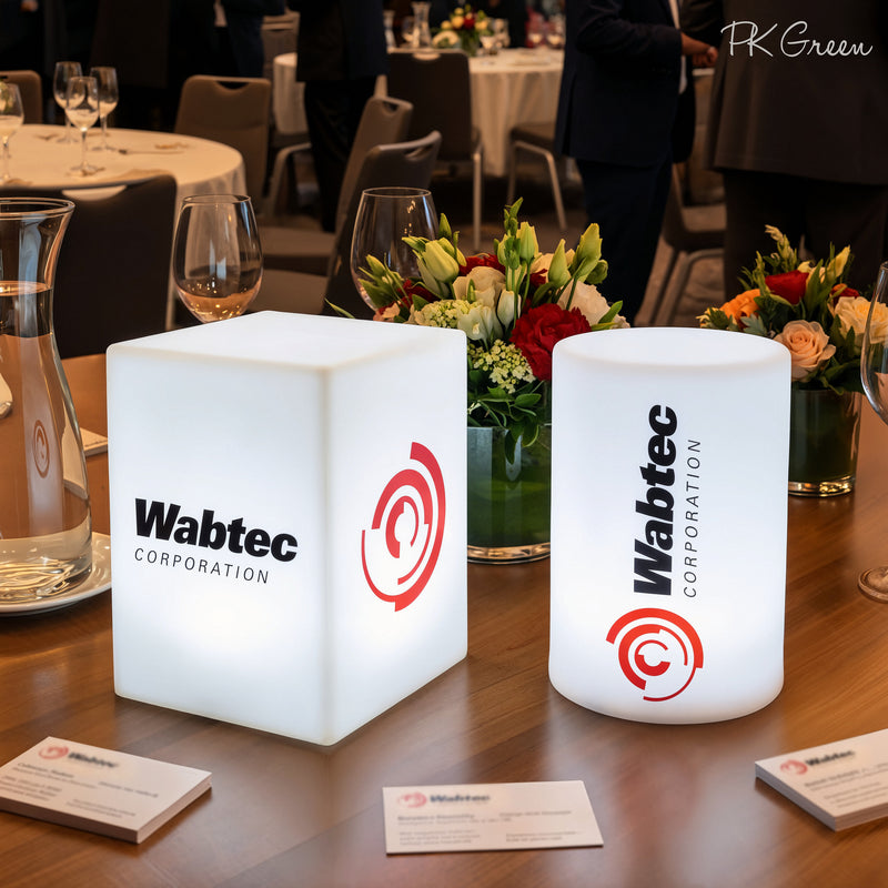 Custom Branded LED Table Center Lightbox, Personalized Illuminated Dis ...
