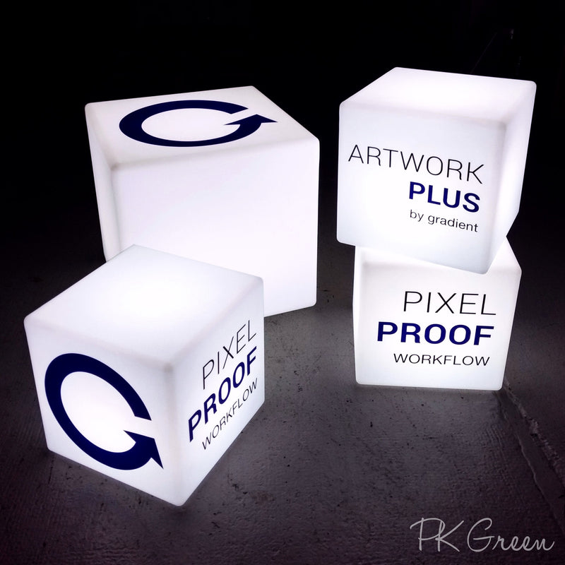 Personalized Light Box with Logo, Cordless LED Illuminated Block Displ ...