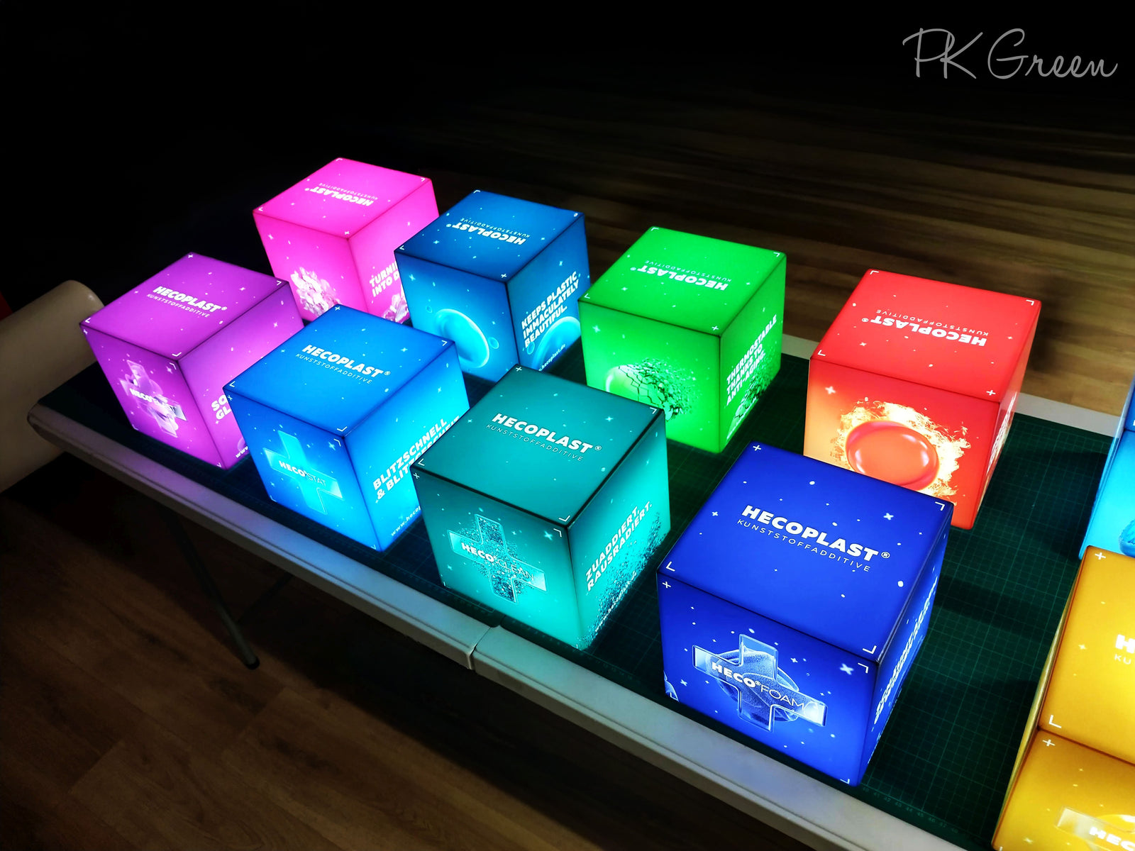 Branded LED Logo Lightbox, Custom Cube Seat Stool Table Furniture