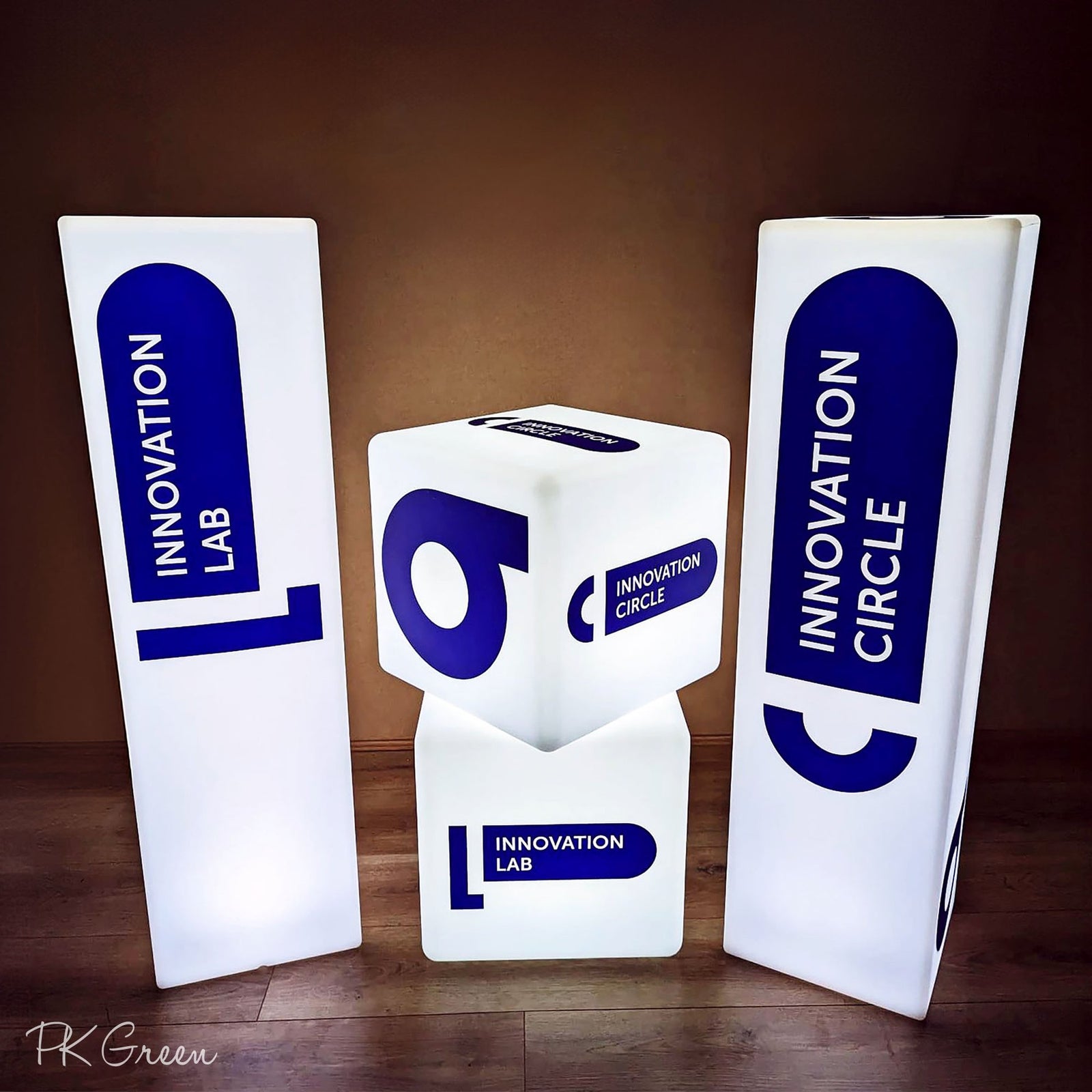 Expo Exhibition Logo Light Box Sign, Tall Illuminated Custom