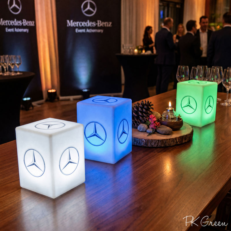 Custom Light Box, Branded Logo Corporate Centerpiece for