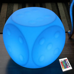 LED Dice Cube Stool Seat, Color Changing Floor Lamp, Illuminated Furniture, Sensory Light for Kids