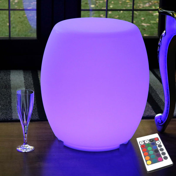 Illuminated Stool Furniture, Cordless LED Floor Lamp for Living Room