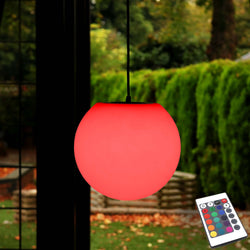 Multicolor LED Pendant Light with Remote, 15cm Hanging Ceiling Lamp