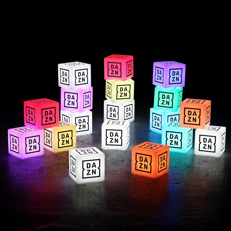 Custom Logo Light LED Cube Block, Branded Advertising Lightbox for Corporate Event, Illuminated Free Standing DJ Concert Exhibition Stand Sign