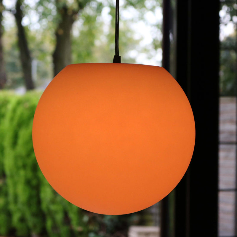 LED Hanging Lamp, 30cm Sphere, Multicolor RGB Ceiling Light
