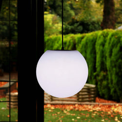 Hanging Lamp, Modern Pendant Light, 15cm Ball, White E27 LED