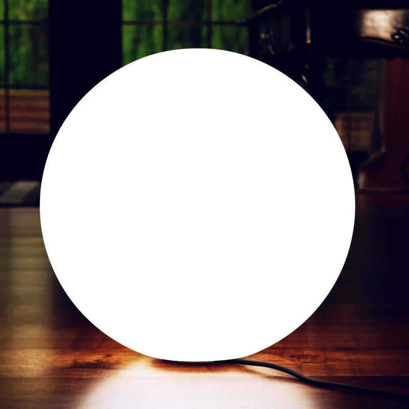 Dimmable 50cm LED Sphere Ball Light, Mains Powered with White E27 Bulb, Modern Orb Floor Lamp