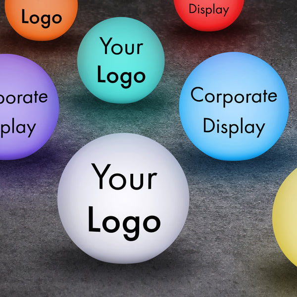 Corporate Event Table Decorations for Conferences, Bespoke Lightboxes, Table Sponsor Signs for Awards Ceremony, Corporate Event Centerpiece, LED Ball