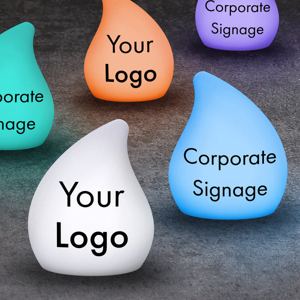 Custom Totems for Conferences, Lightbox Sign, Table Signs for Events and Corporate Functions, Business Table Sign, Unique Signage, LED Teardrop Lamp