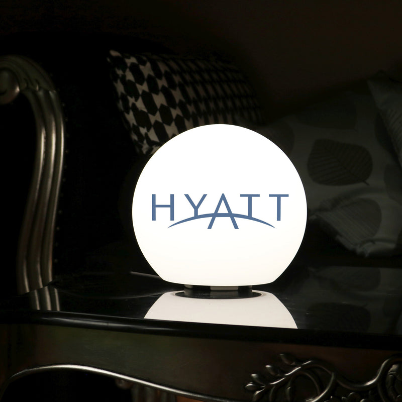 Customised LED Table Lamp, Round Logo Light Box, Free Standing Illuminated Display Signage