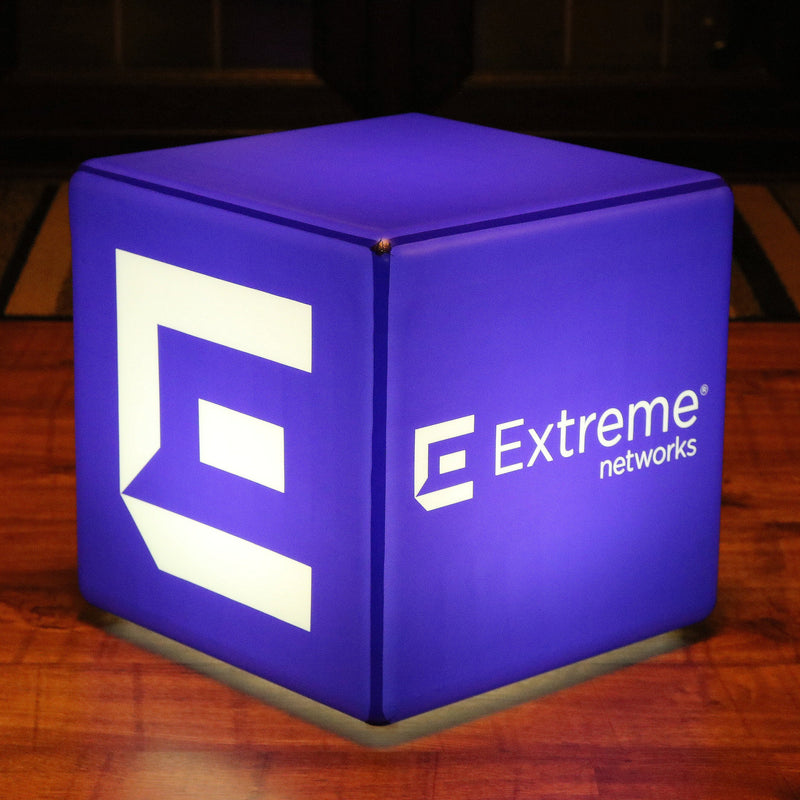 Branded LED Logo Lightbox, Custom Cube Seat Stool Table Furniture, Frameless Corporate Display Sign for Business Event, Conference Decor