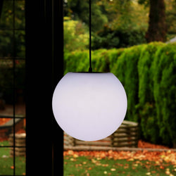 Pendant Lamp, 20cm White Sphere Ceiling Light, LED Bulb Installed