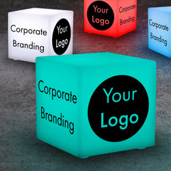 Event Branding for Conventions, Custom Light Box Signs, Modern Centerpieces for Convention Booths, Centerpiece Idea, Cube Light Block Lightbox