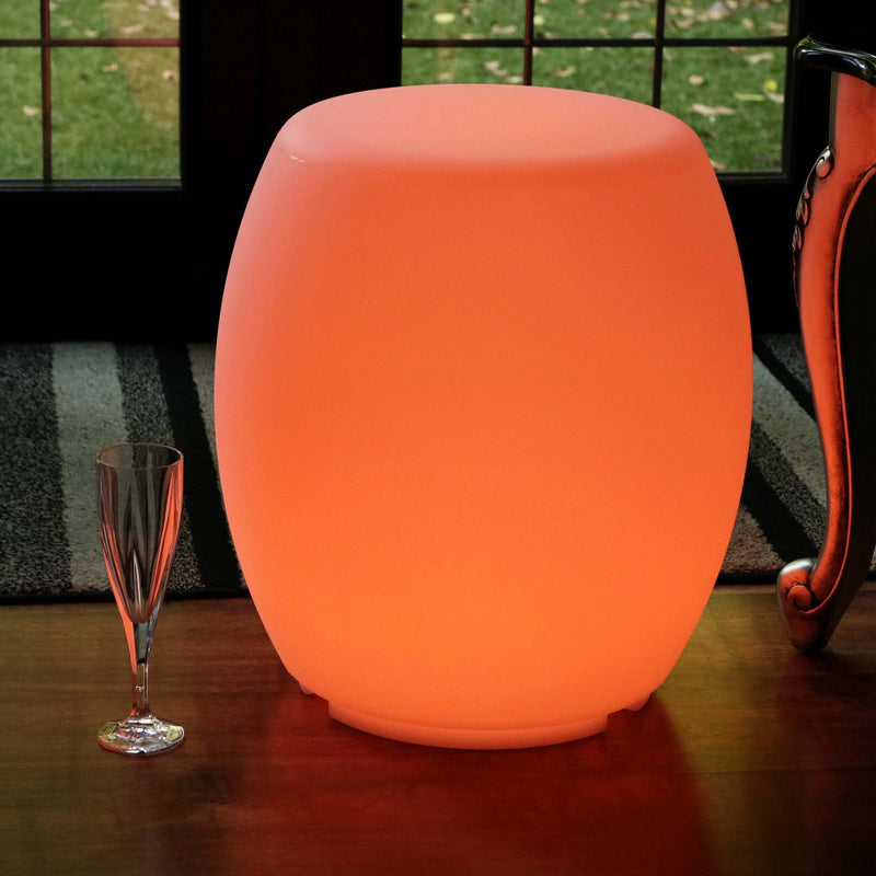 Illuminated Stool Furniture, Cordless LED Floor Lamp for Living Room
