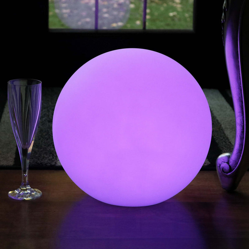 Cordless Luminous LED Sphere, 30cm RGB Multicolor Table Lamp