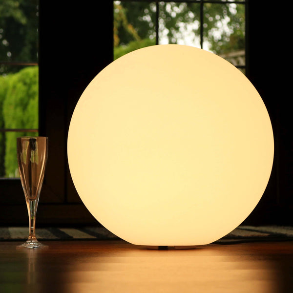 Dimmable Decorative LED Ball Floor Lamp with Warm White E27 Bulb, 40cm