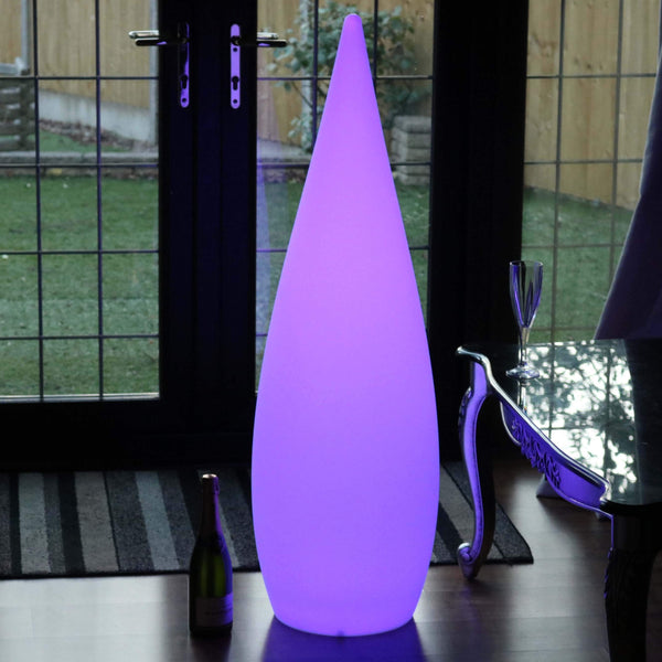 Large Outdoor Designer Floor Lamp, Wireless 120 cm Multi Color RGB Decorative Light