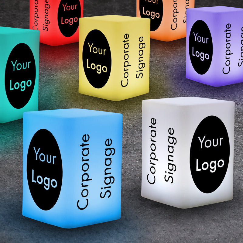 Personalized Tabletop Signs for Corporate Events, Branded Lightboxes, Reusable Sponsor Signs for Conference, Reusable Sponsorship Sign, RGB Light Box