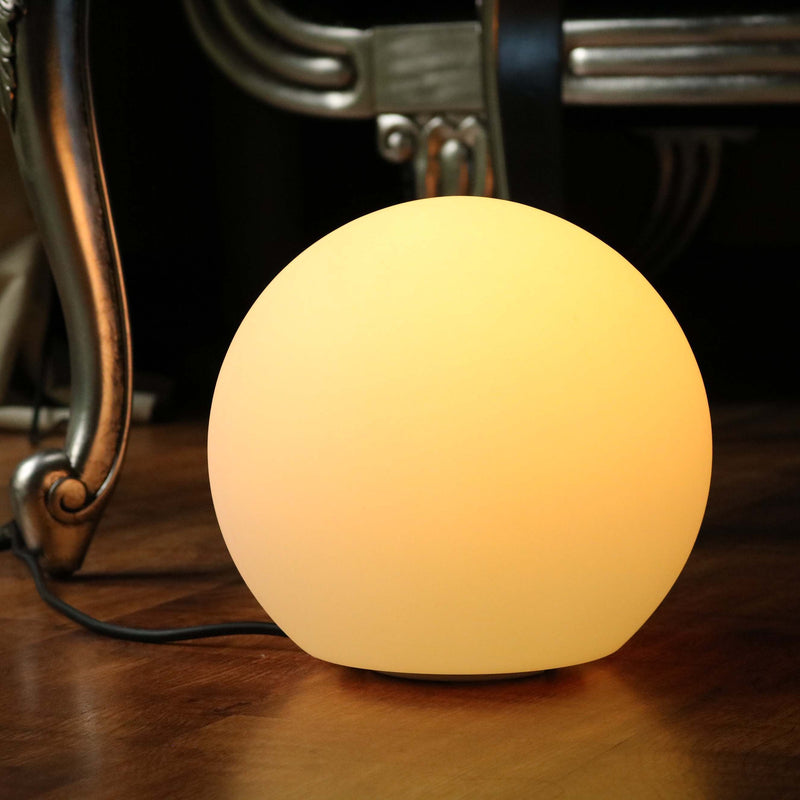 Bedside Lamp, Mains Powered, 25cm Multicolor LED Ball with Remote