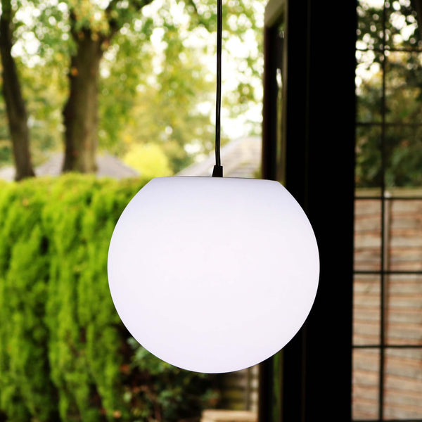 Pendant Ceiling Lamp, Ball Hanging Light 30cm with White E27 LED Bulb