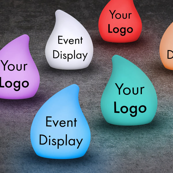 Table Top Signage for Convention Booths, LED Light Box, Branding Ideas for High End Corporate Events, Custom Event Signage, Table Center Logo Display