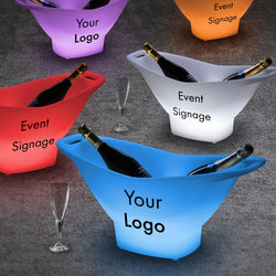 Corporate Function Decor for Launch Parties, Custom Lightbox, Corporate Event Decorations for Awards Night, Company Decorations, LED Champagne Bucket