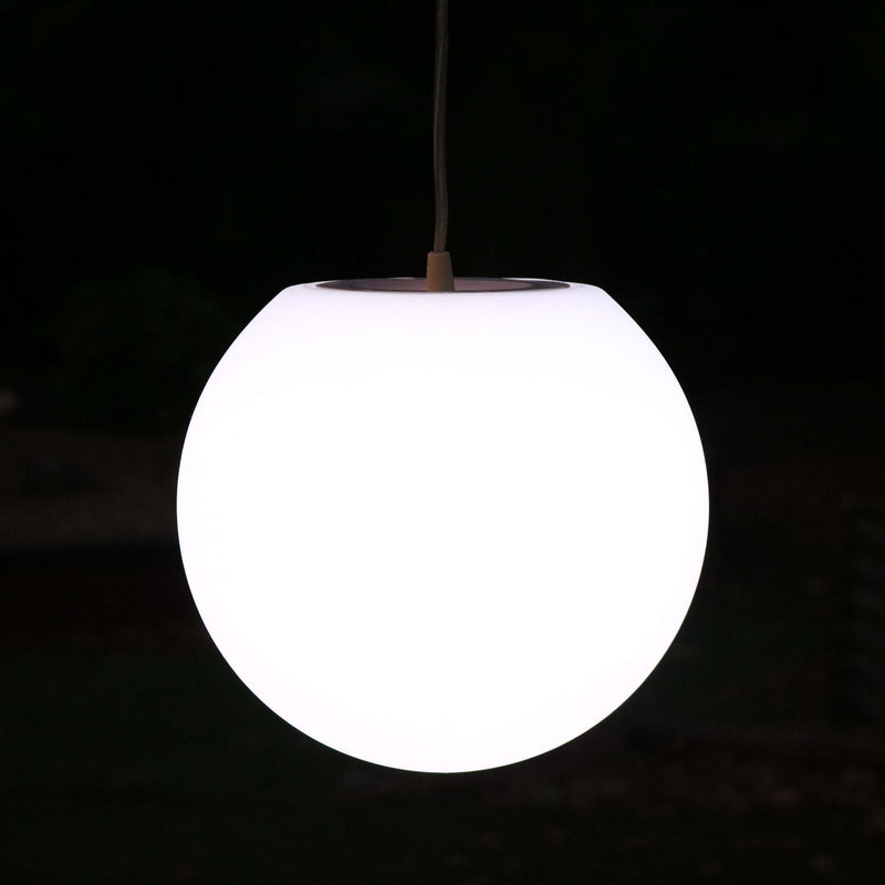 Round Hanging Lamp, Modern Pendant Ceiling Light 25cm, LED E27 White