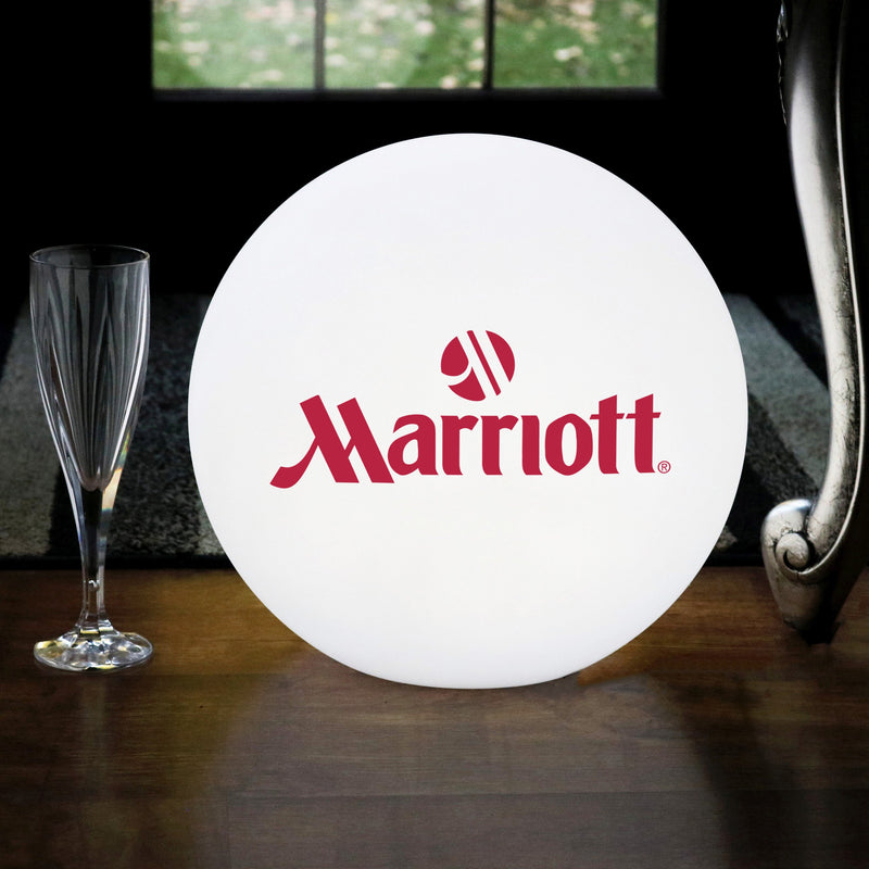 Illuminated LED Ball Advertising Lightbox, Personalised Branded E27 Table Lamp with Logo